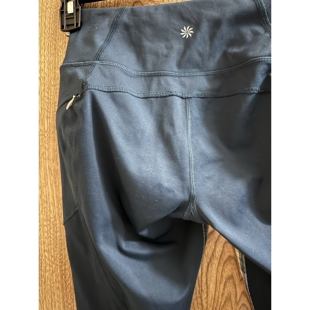 Athleta Oasis Contender 7/8 Lagoon Teal Legging Tropical XSP Petite Women Active - Picture 5 of 9
